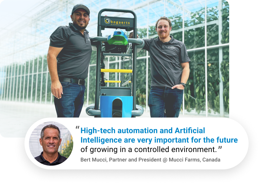 Mucci farms from Leamington commenting on how Artificial Intelligence and Robotics is useful in AgTech and Horticulture